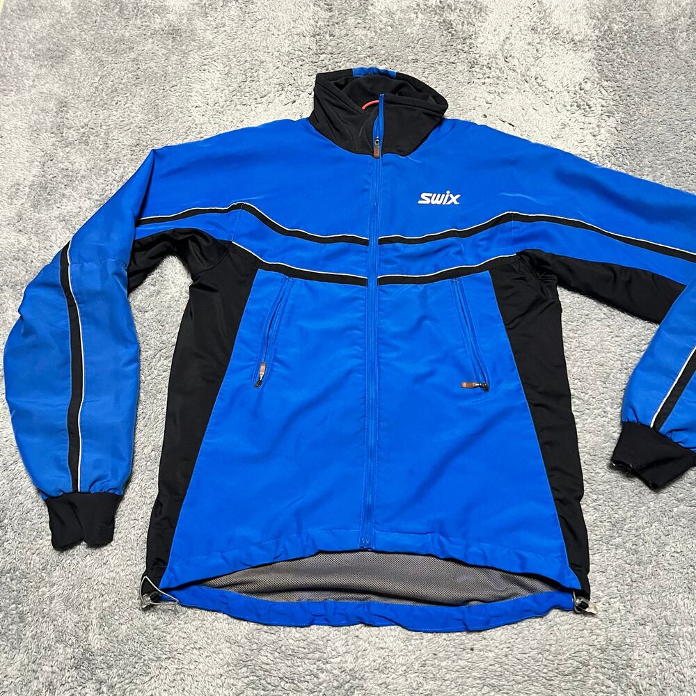 Swix Women's Blue Softshell Ski Jacket with Black Panels